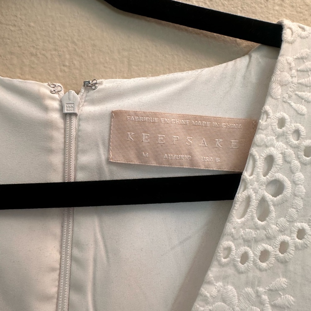 Keepsake the Label White Lace Mini Dress M Bridal Shower Party - Picture 4 of 5